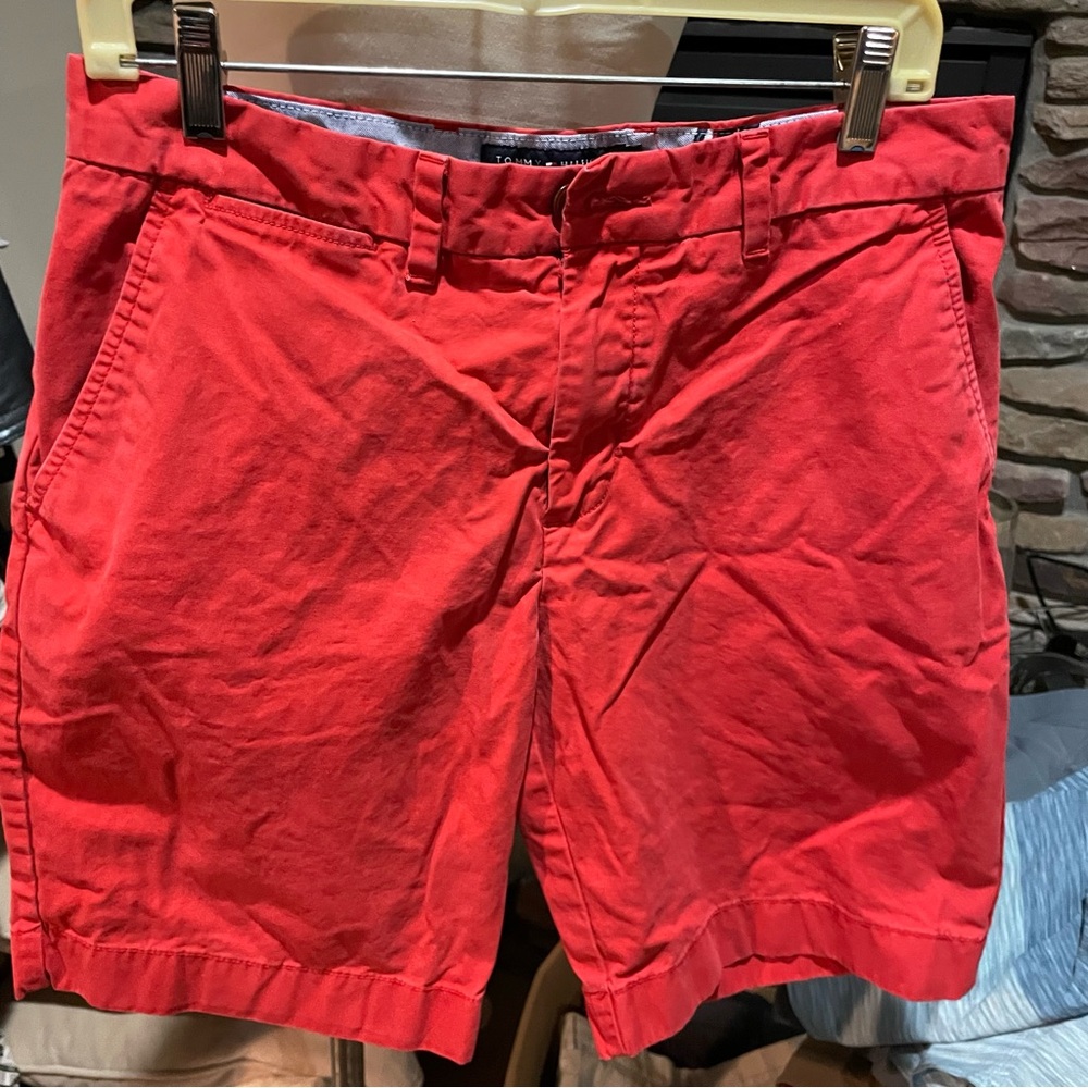 Tommy Hilfiger Red and Blue Casual Shorts